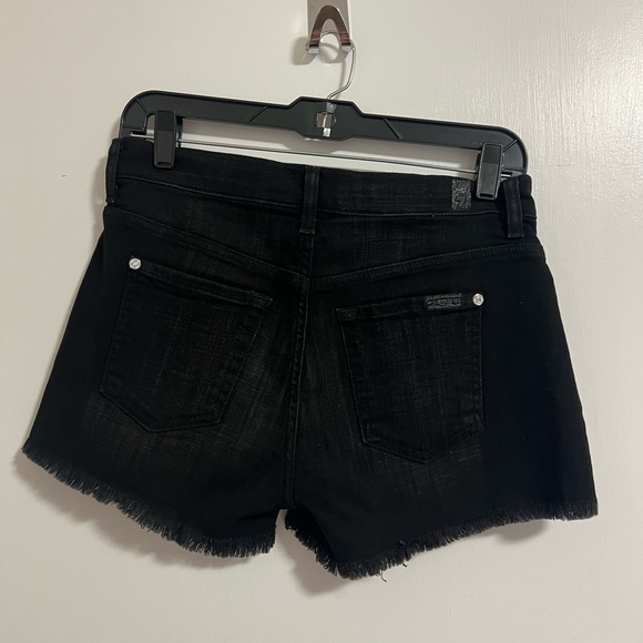 7 For All Mankind Mid-Rise Cutoff Shorts in Black - Picture 14 of 15